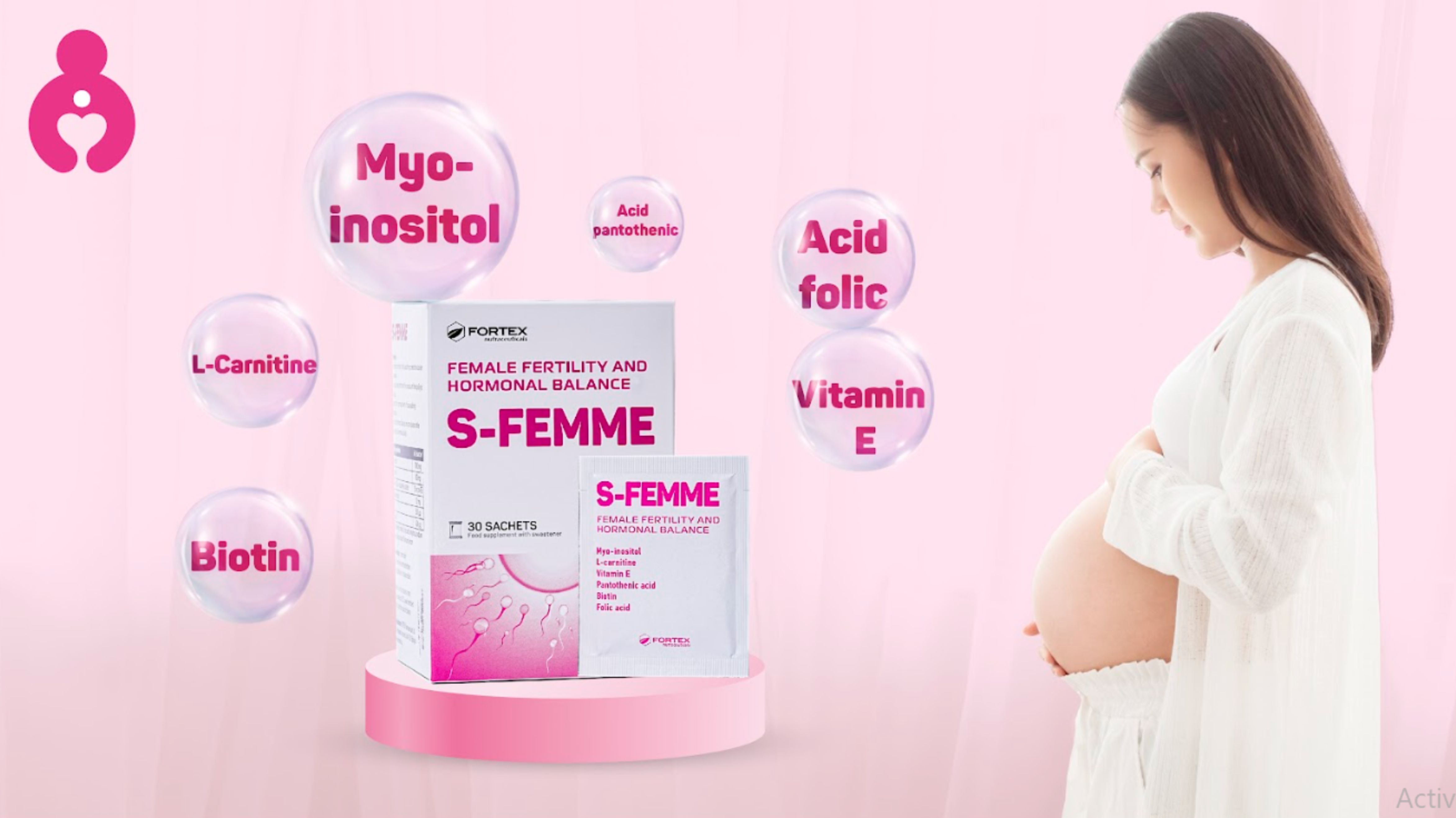 SFemme chứa bộ 4 dưỡng chất quan trọng cho phụ nữ chuẩn bị mang thai